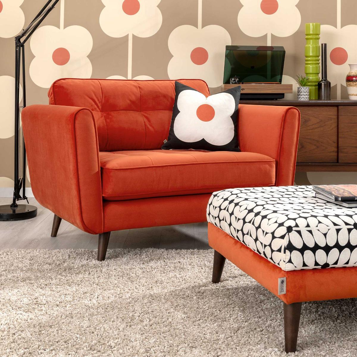 Orla Kiely Ivy Snuggle Armchair, 776 Velvet | Barker & Stonehouse – image 2