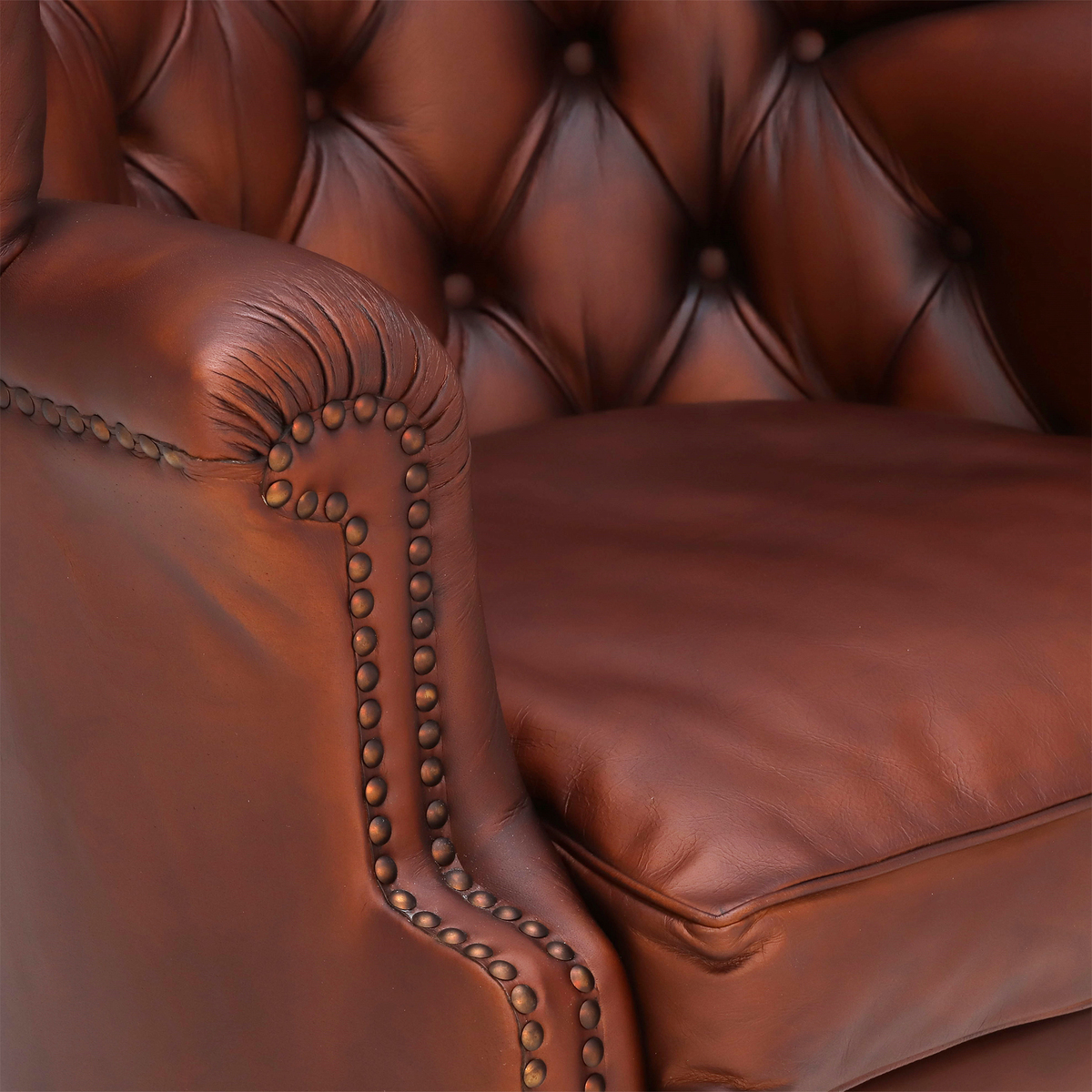 Swithun Leather Armchair, Caramel Café Matt – image 4