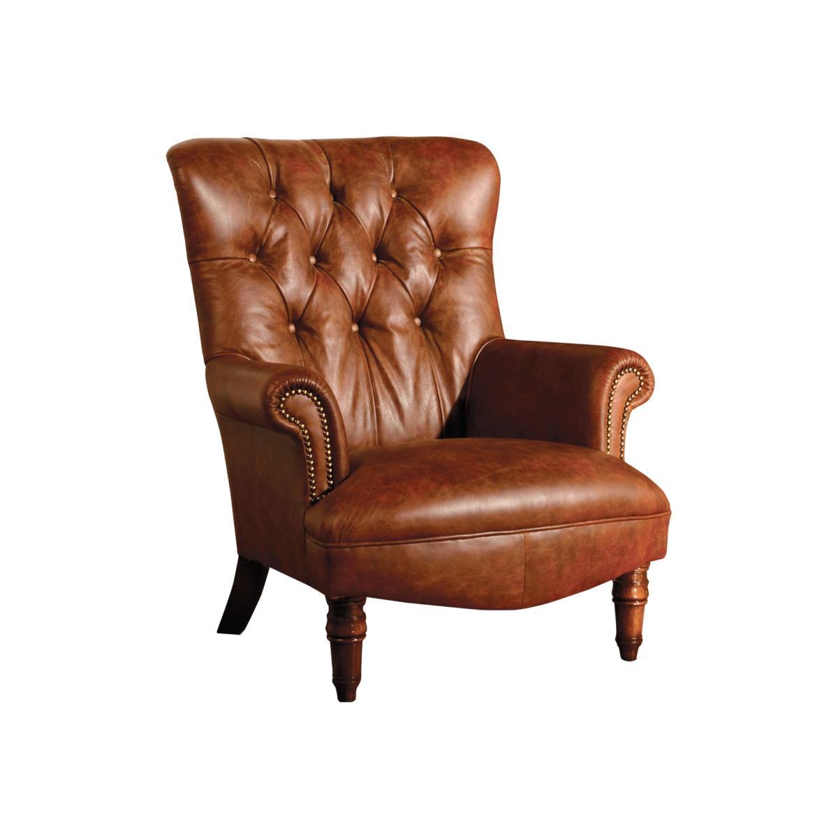 Harris Tweed Calvay Chair Leather – image 1