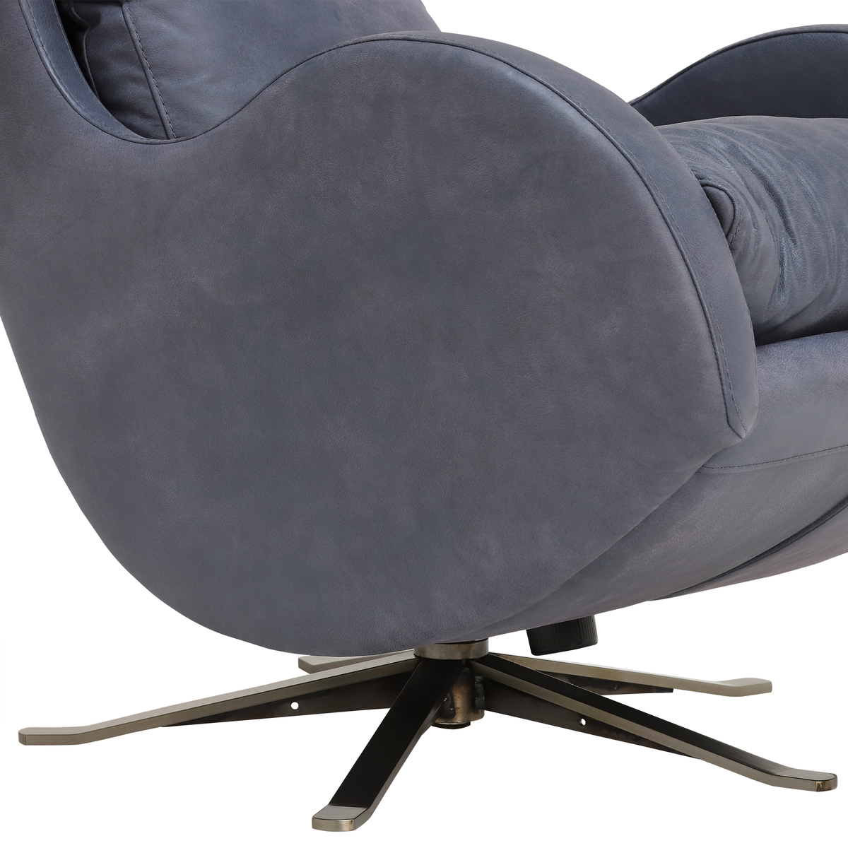 Fama Lenny Rocking Swivel Armchair, Leather – image 6