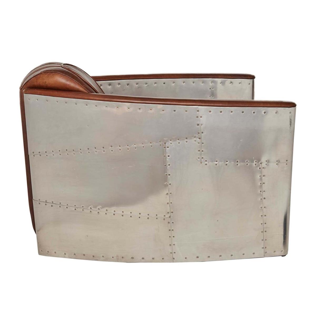 Timothy Oulton Aviator Tomcat Armchair, Brown Leather | Barker & Stonehouse – image 4