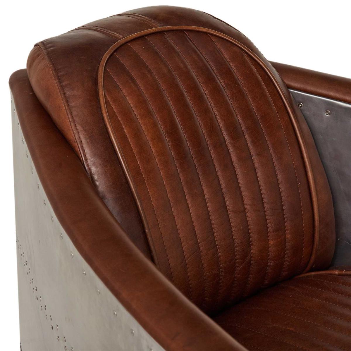 Timothy Oulton Aviator Tomcat Armchair, Brown Leather | Barker & Stonehouse – image 6