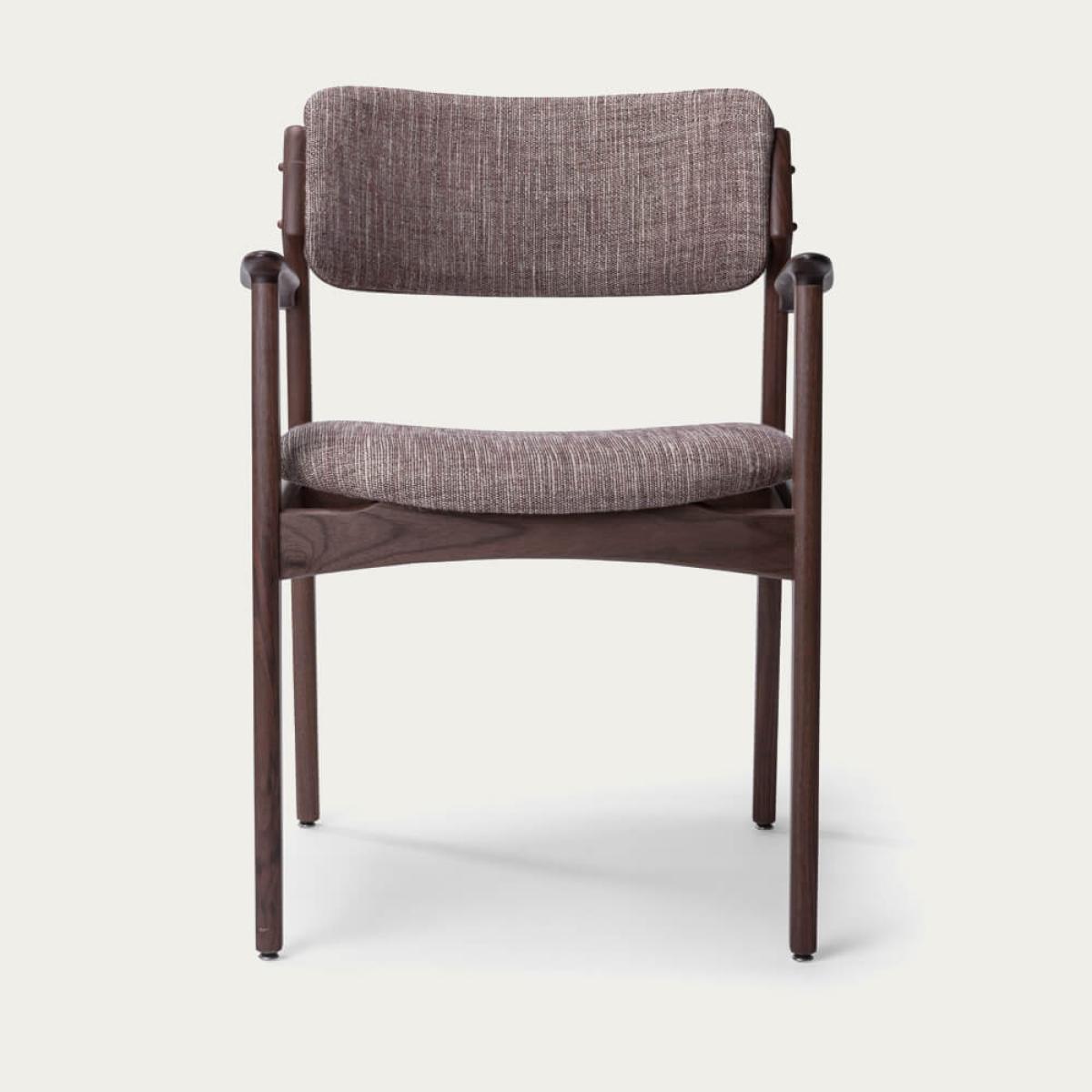 Grayish Red/Walnut Wood Forma Armchair
