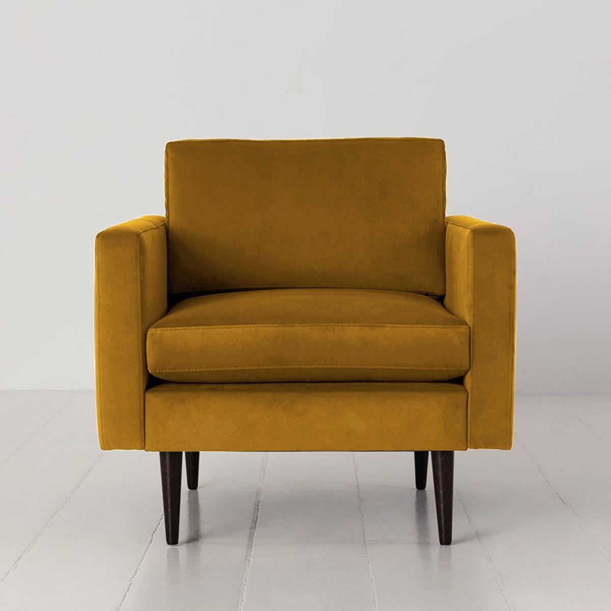 Mustard Model 01 Velvet Armchair – image 4