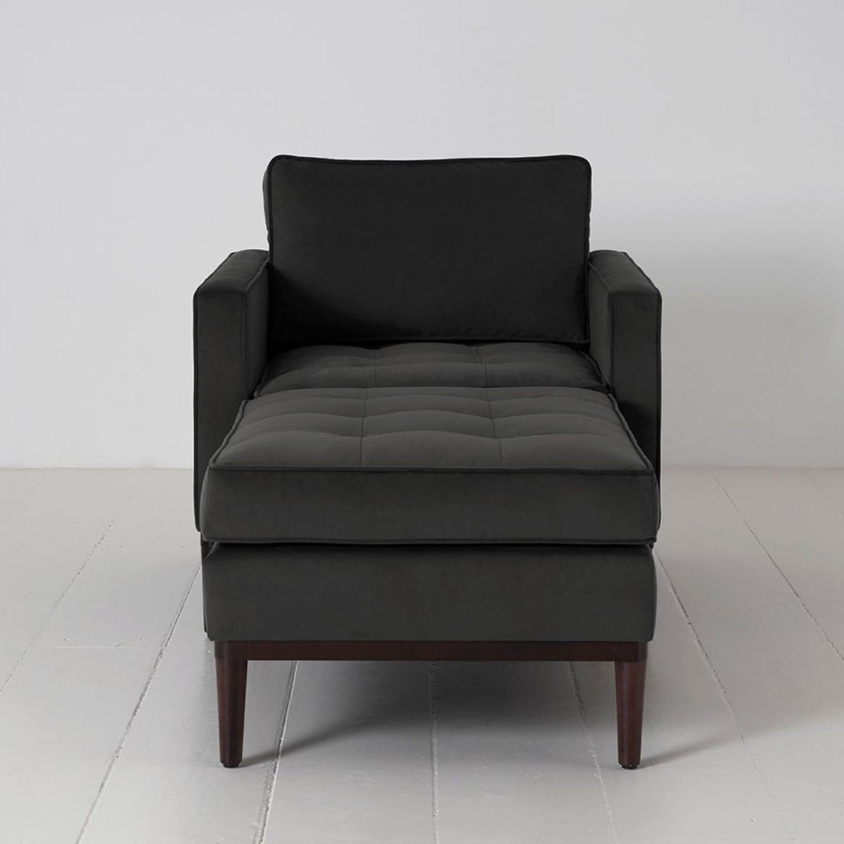 Charcoal Model 02 Velvet Armchair – image 2