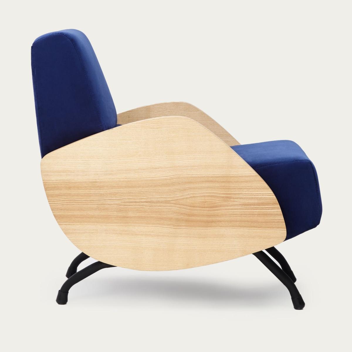 King Blue R360 Velvet Armchair - Ash – image 3