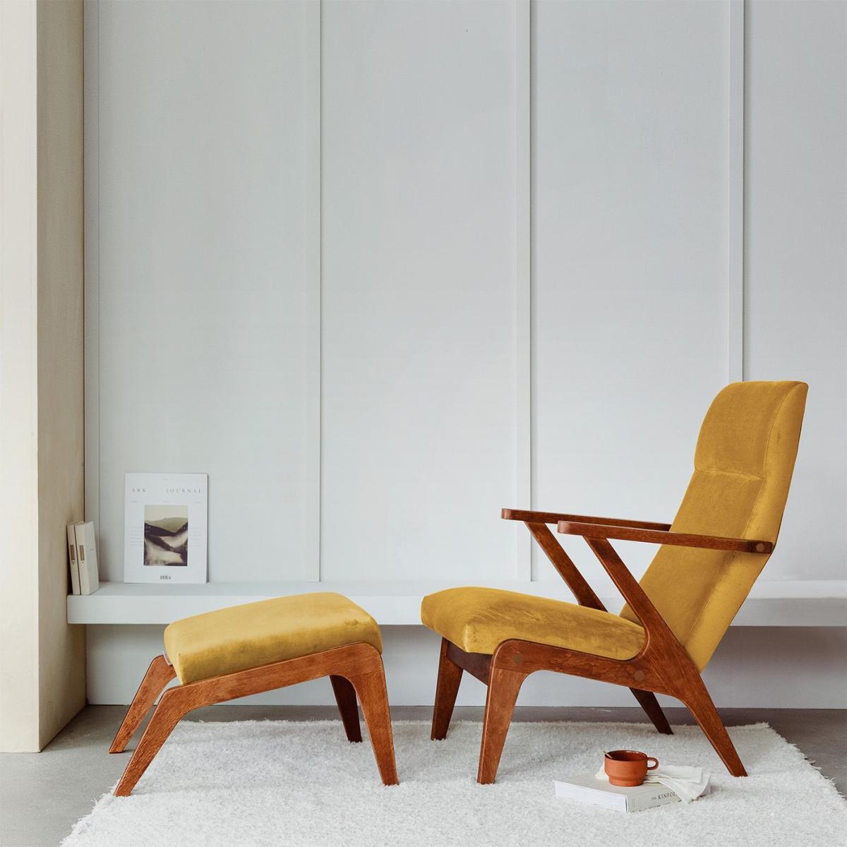 Amber Apollo Lounge Chair Premium Velvet Line – image 2
