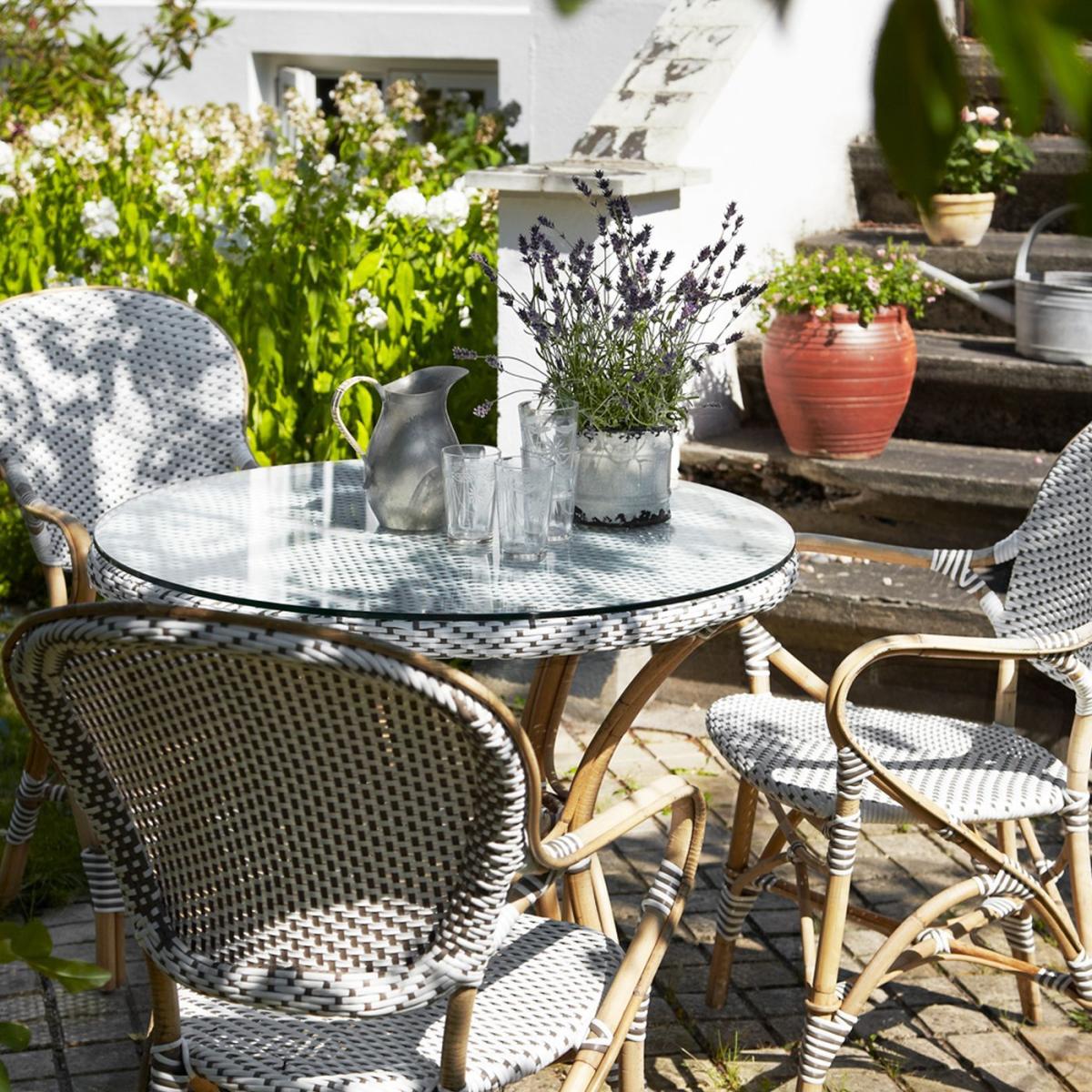 White w/Cappuchino Dot Isabell Dining Armchair – image 6