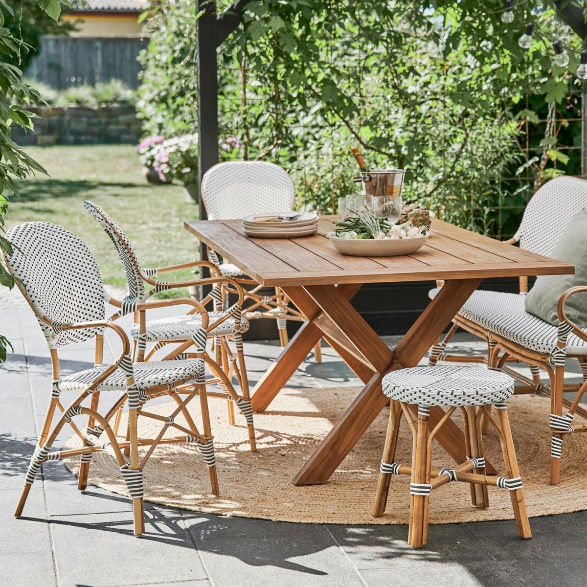 White w/Cappuchino Dot Isabell Dining Armchair – image 7