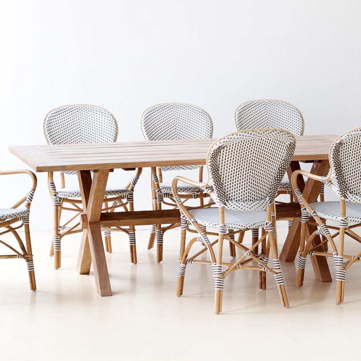 White w/Cappuchino Dot Isabell Dining Armchair – image 8