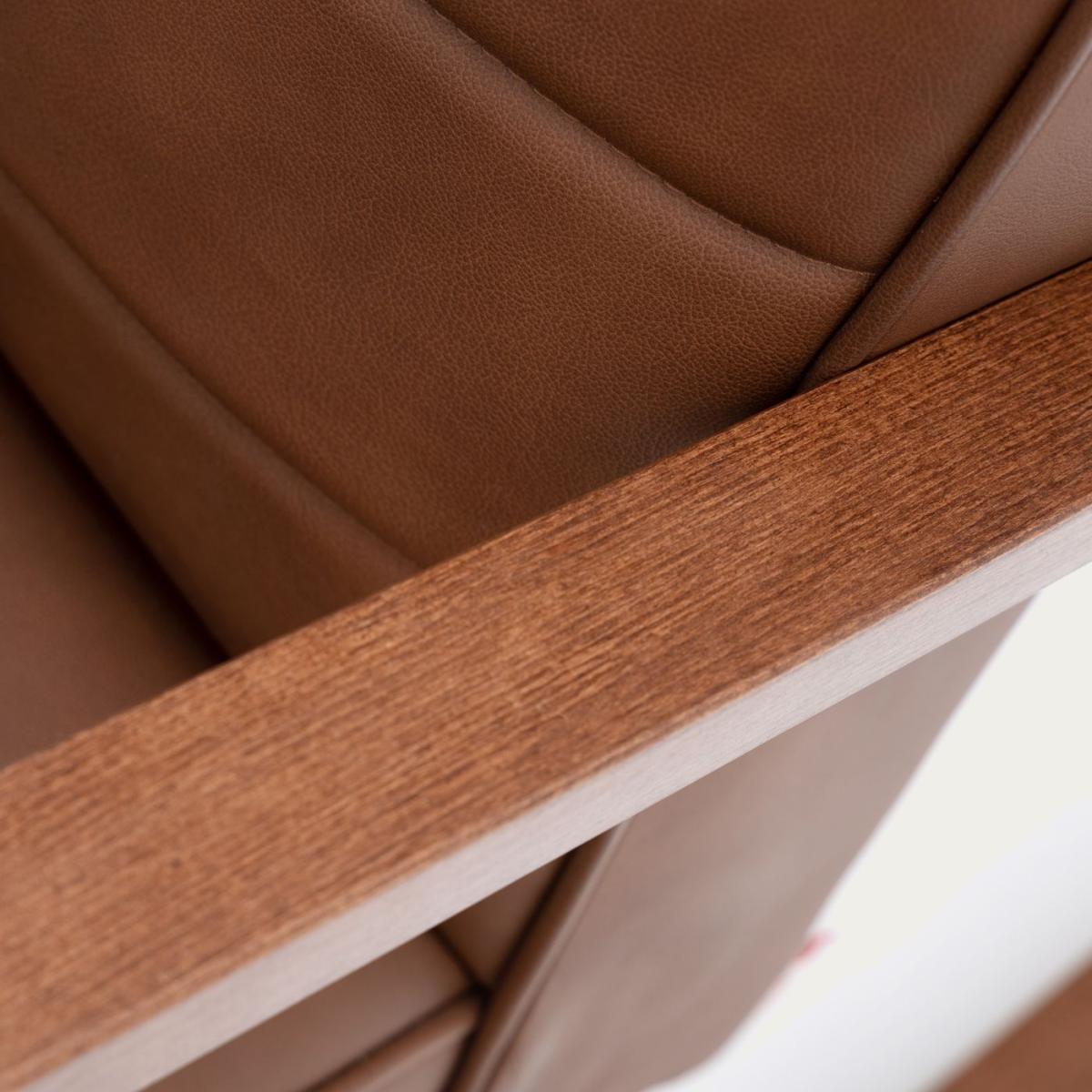Brown Retrostar Lounge Chair Leather – image 3