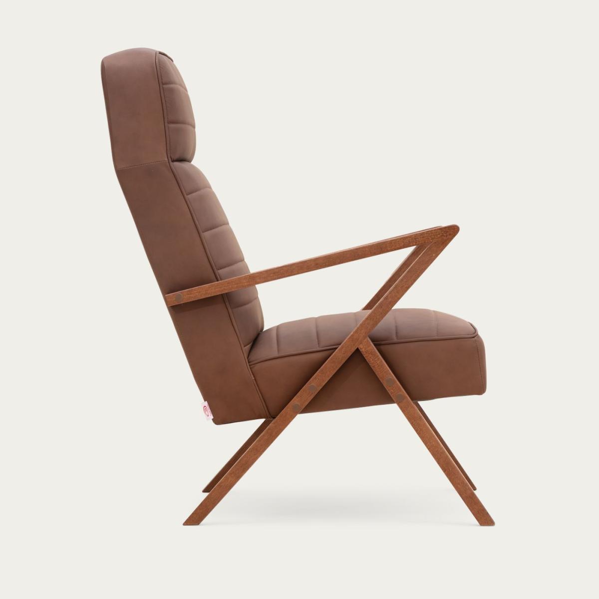 Brown Retrostar Lounge Chair Leather – image 1