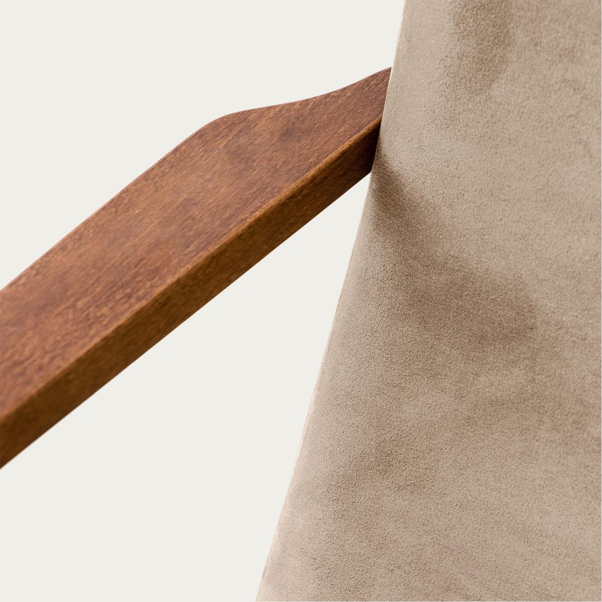 Beige Apollo Lounge Chair Premium Velvet Line – image 3