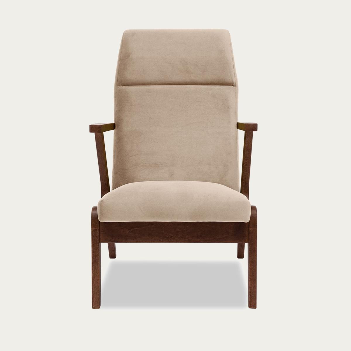 Beige Apollo Lounge Chair Premium Velvet Line – image 4