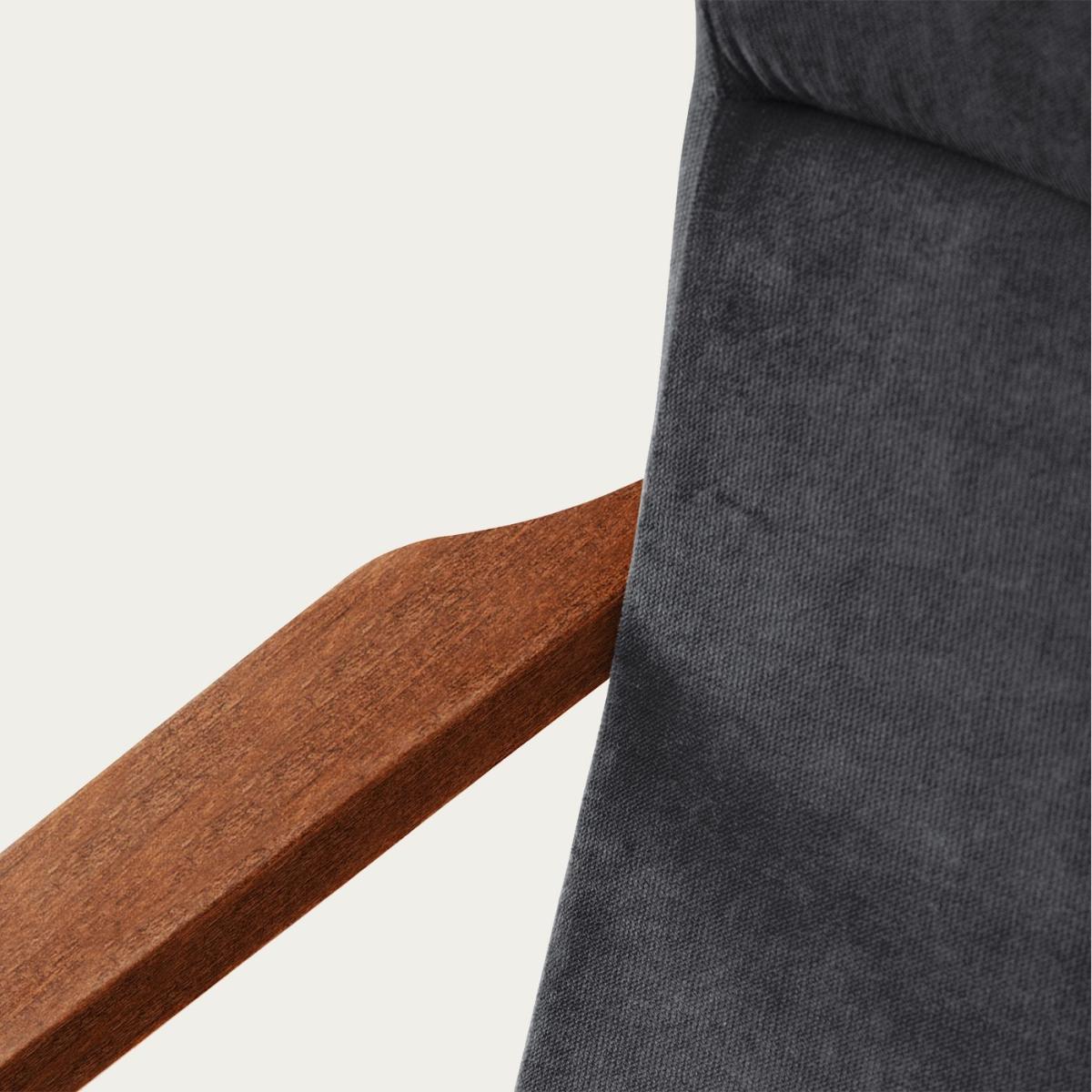 Grey Apollo Lounge Chair Velvet Line – image 3