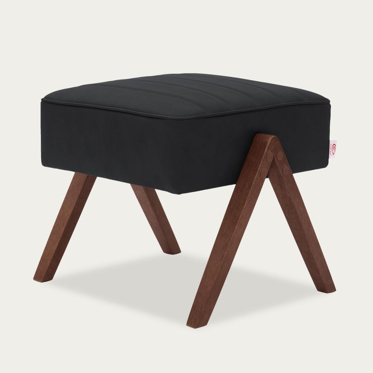 Black Retrostar Footstool Leather – image 4