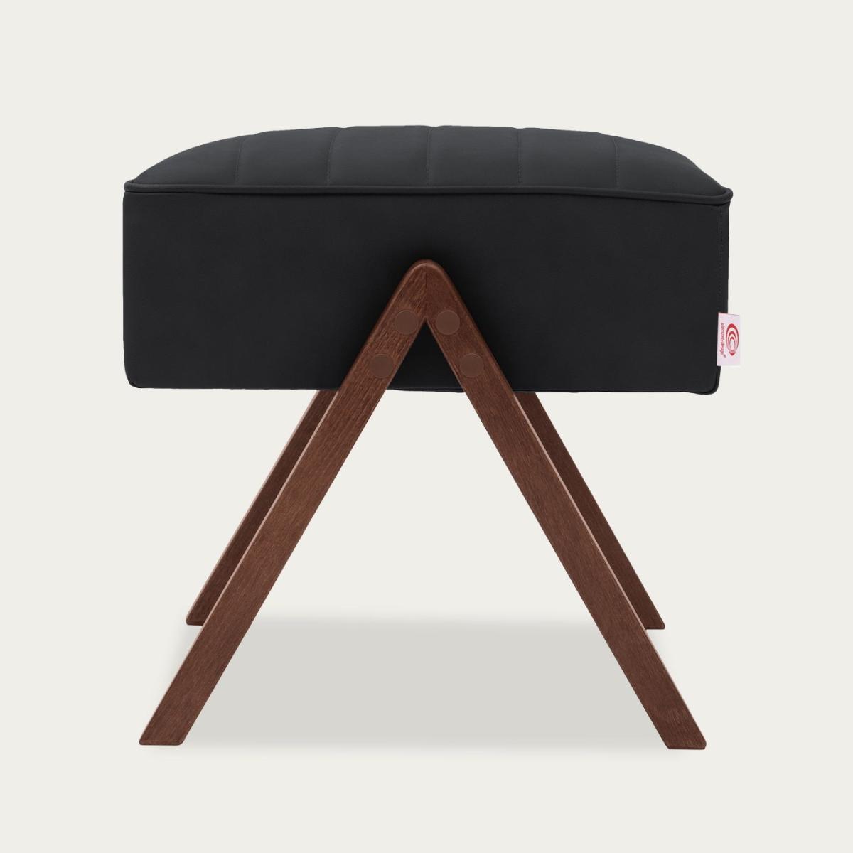 Black Retrostar Footstool Leather – image 1