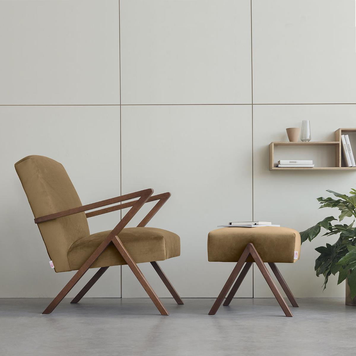 Caramel Retrostar Chair Premium Velvet Line – image 2