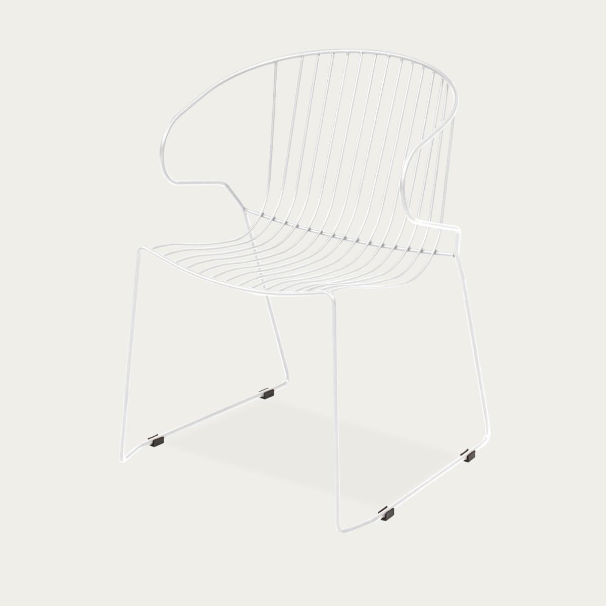 White Bolonia Armchair – image 1