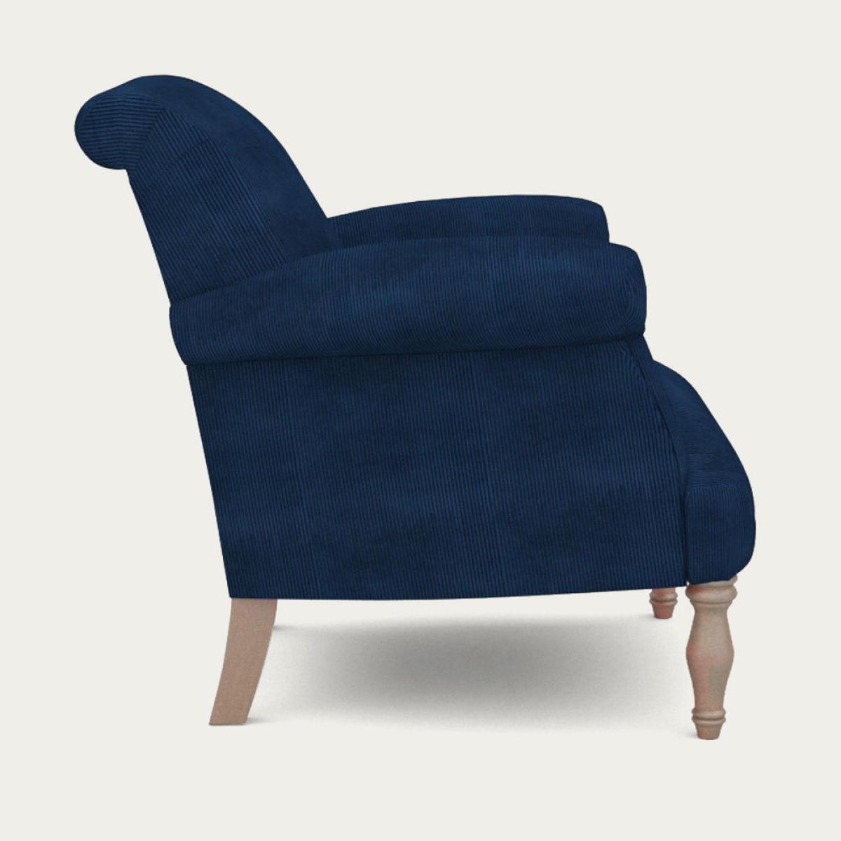 Denim Blue Dickens Corduroy Chair – image 4