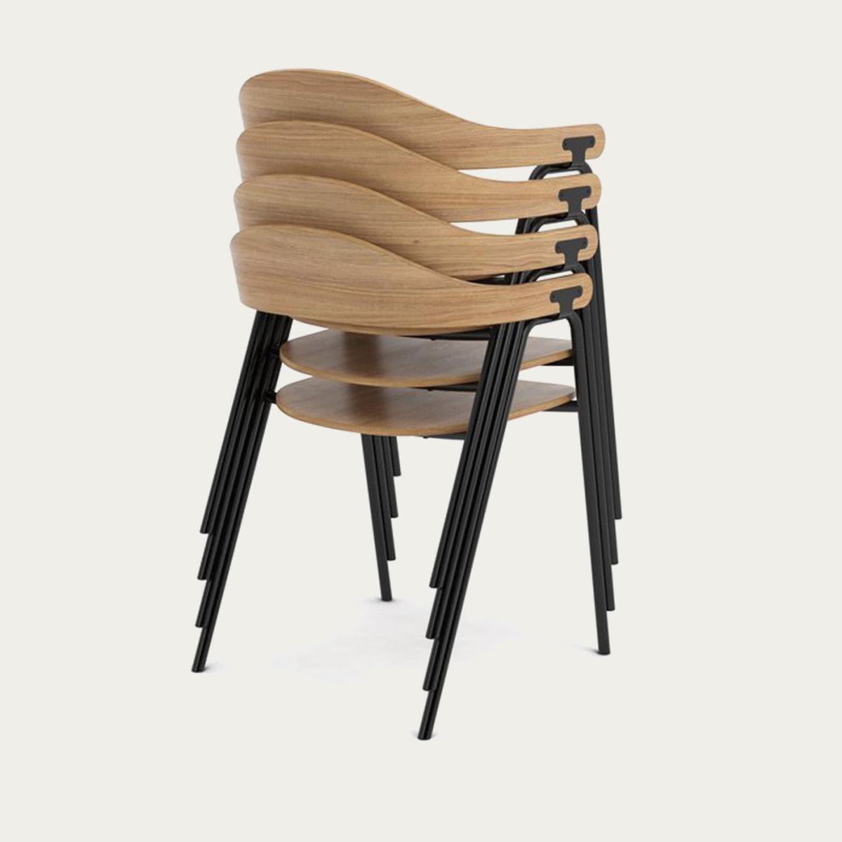 Oak & Black Otto Armchair – image 3