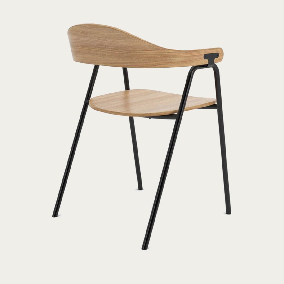 Oak & Black Otto Armchair – image 4