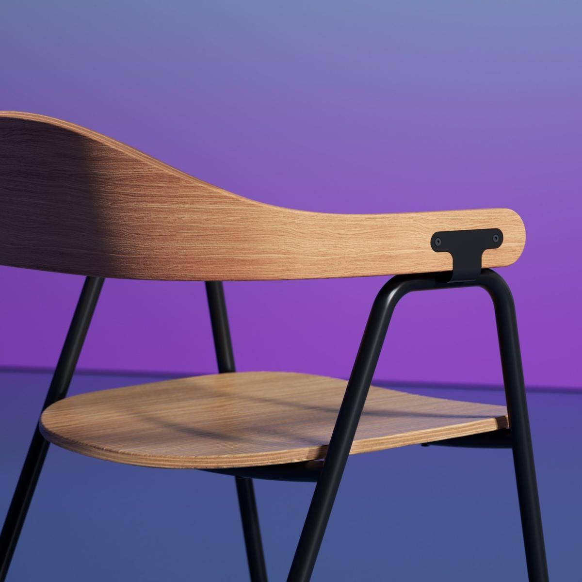 Oak & Black Otto Armchair – image 5