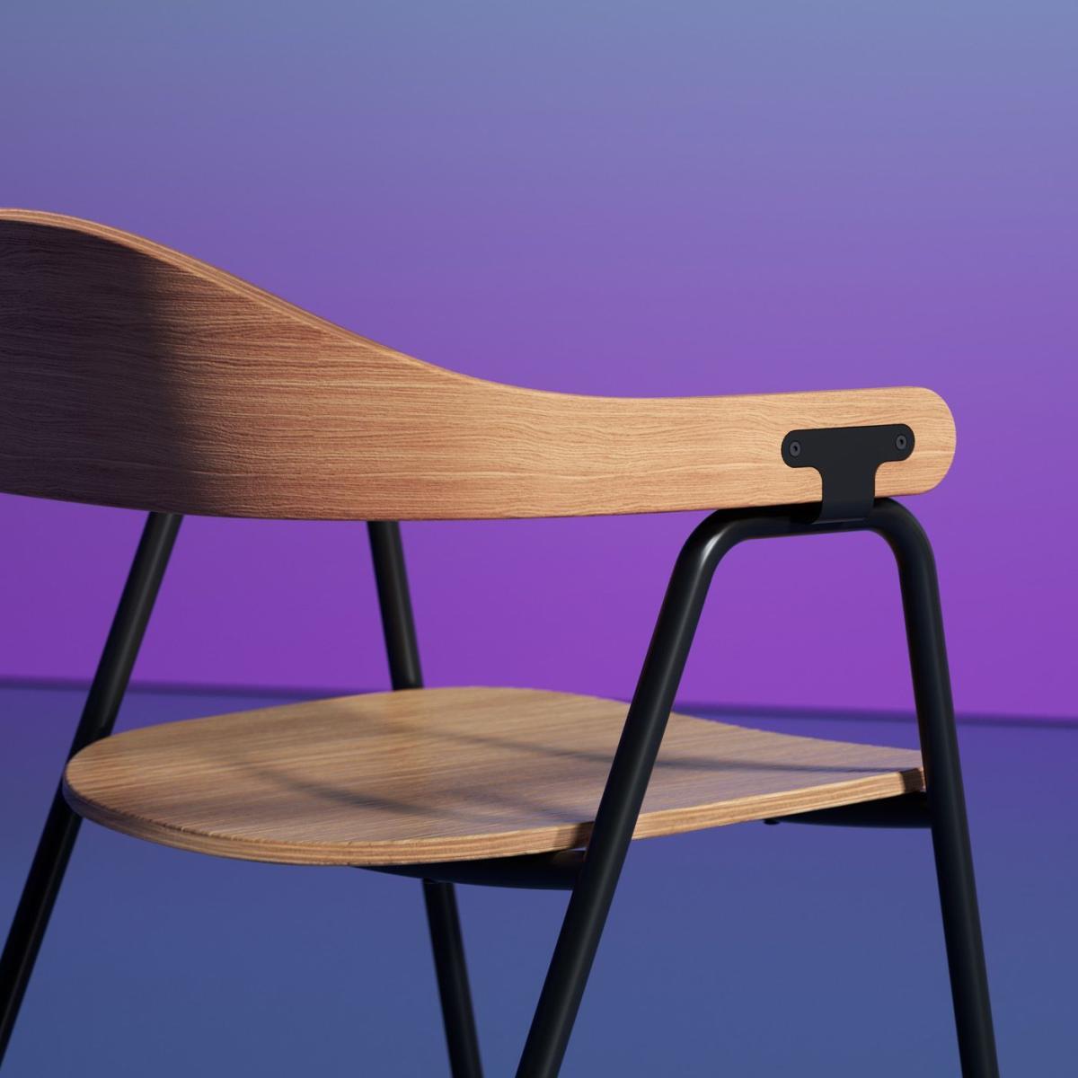Oak & Black Otto Armchair – image 6
