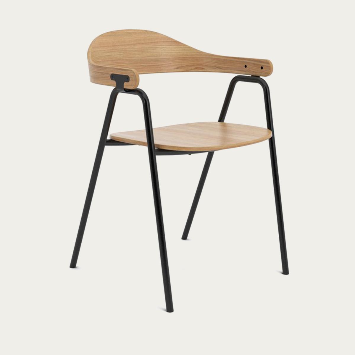 Oak & Black Otto Armchair – image 1