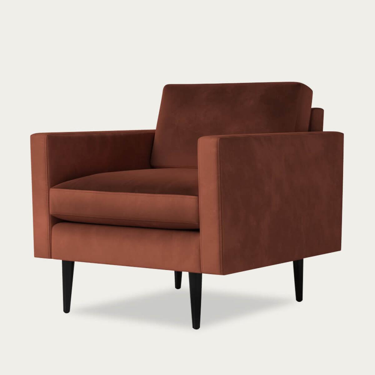 Brick Model 01 Velvet Armchair – image 2