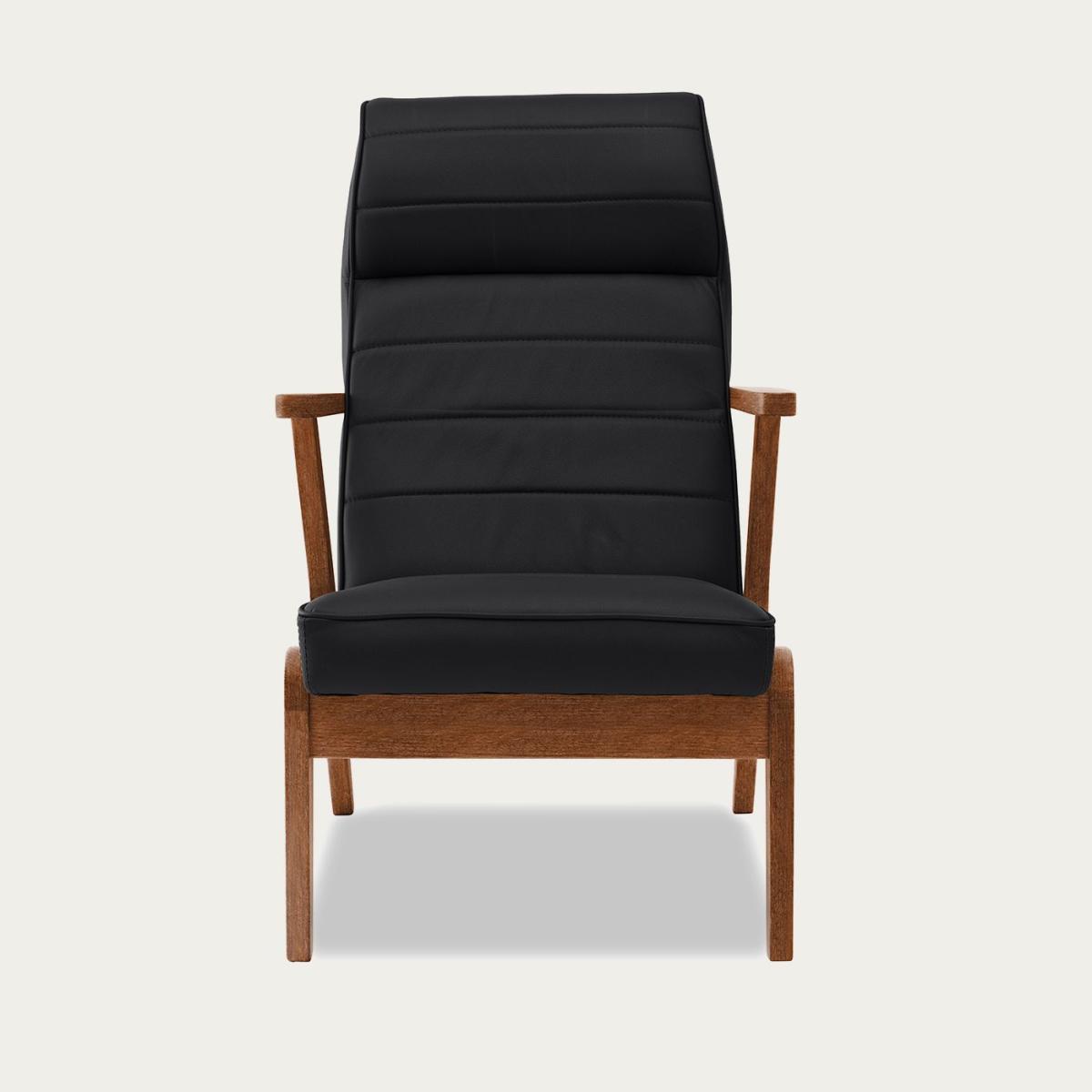 Black Apollo Lounge Chair Leather – image 4