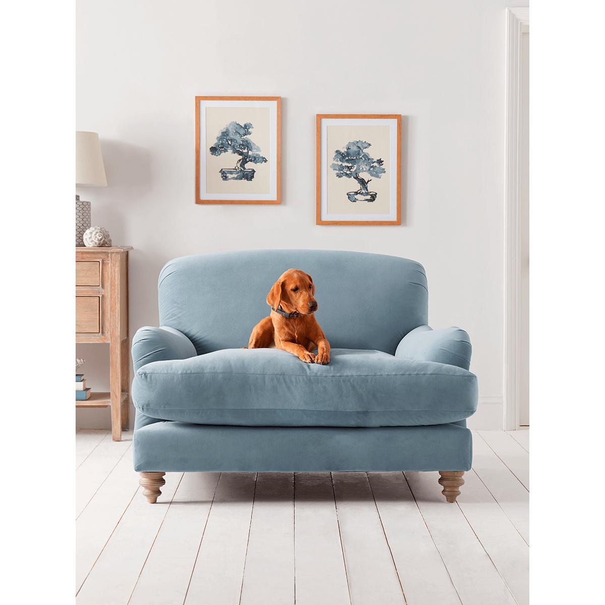 Cosy Loveseat - Soft Grey Velvet – image 2