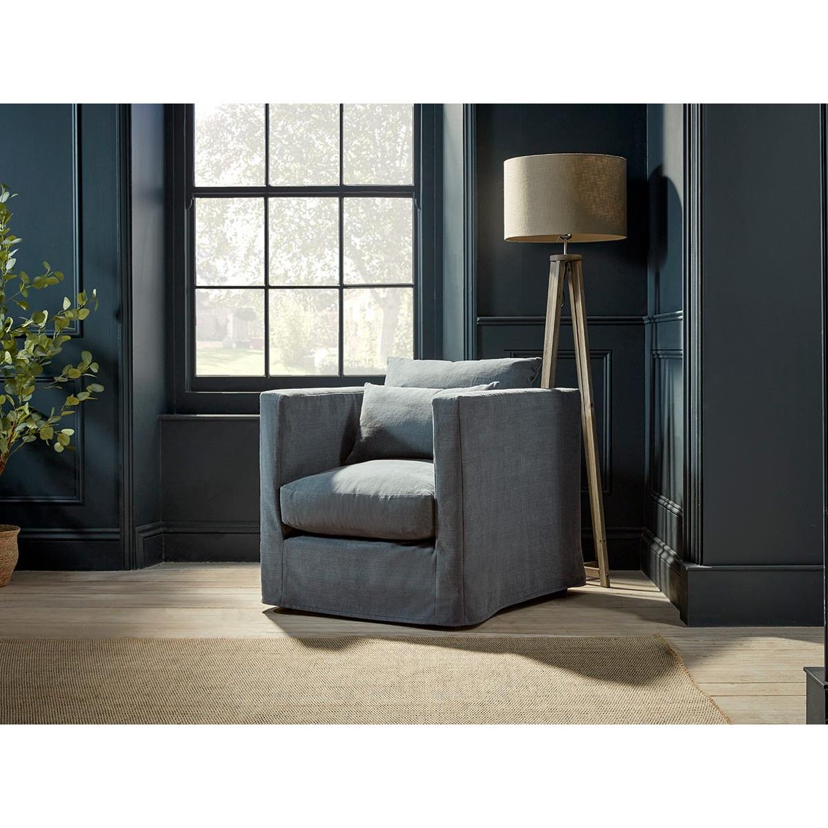 Colmar Armchair – Fog Opulent Cotton Velvet – image 2
