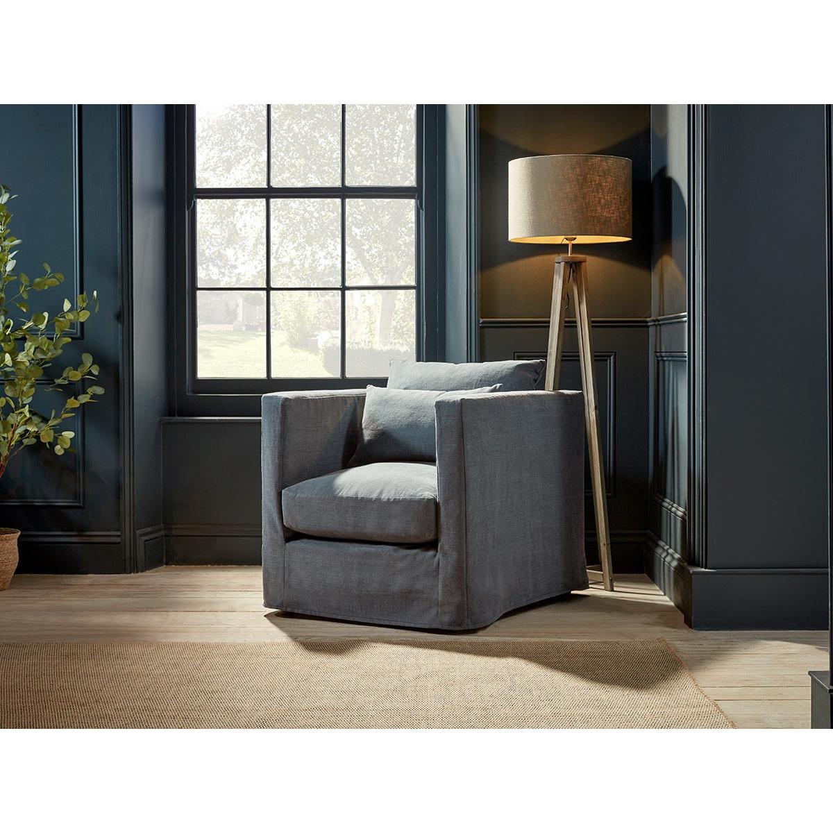 Colmar Armchair – Fog Opulent Cotton Velvet – image 8