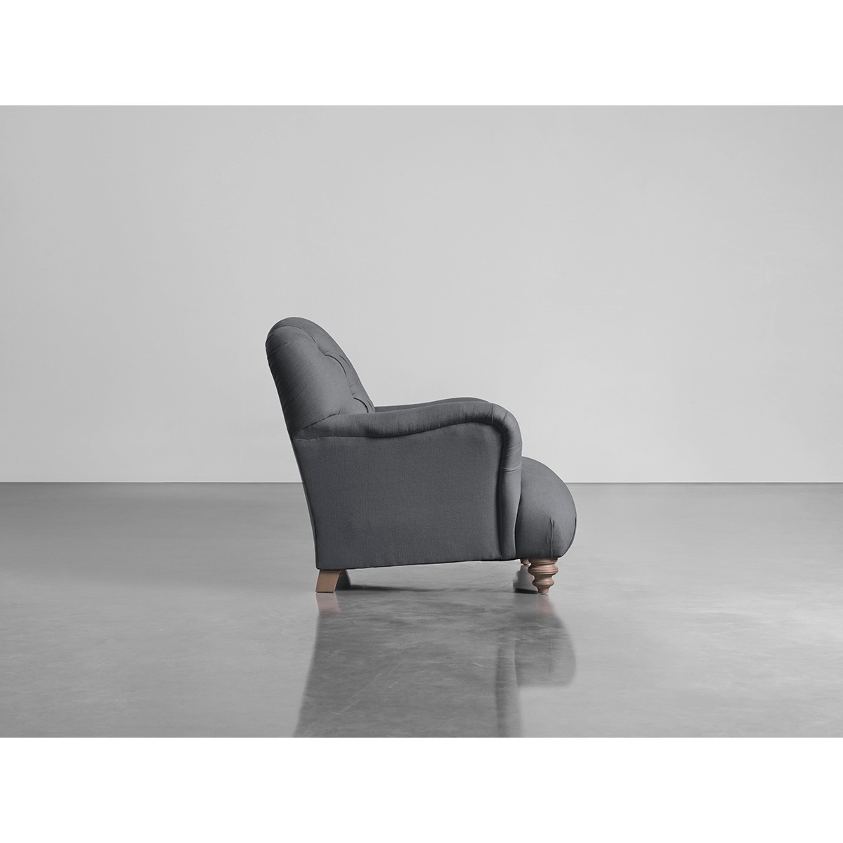 Buttoned Armchair Flint Linen Cotton Blend – image 2