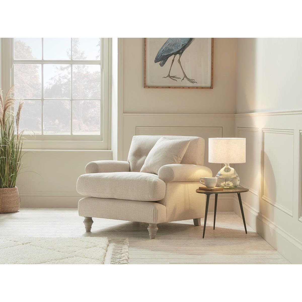 Visby Armchair – Pale Stone Opulent Cotton Velvet – image 2