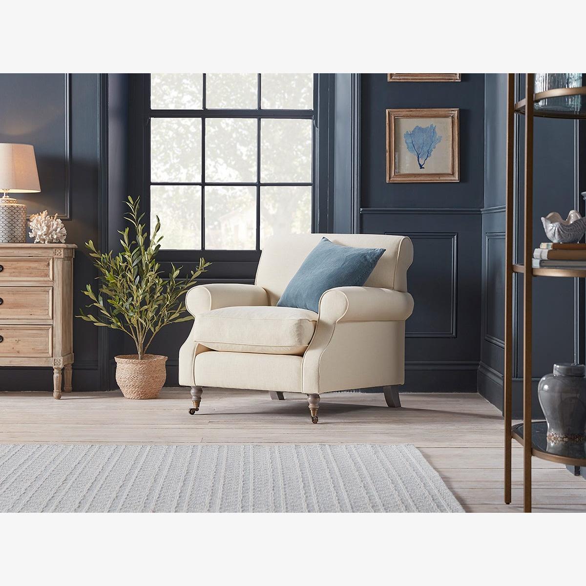 Annecy Armchair – Pewter Cotton Linen – image 1