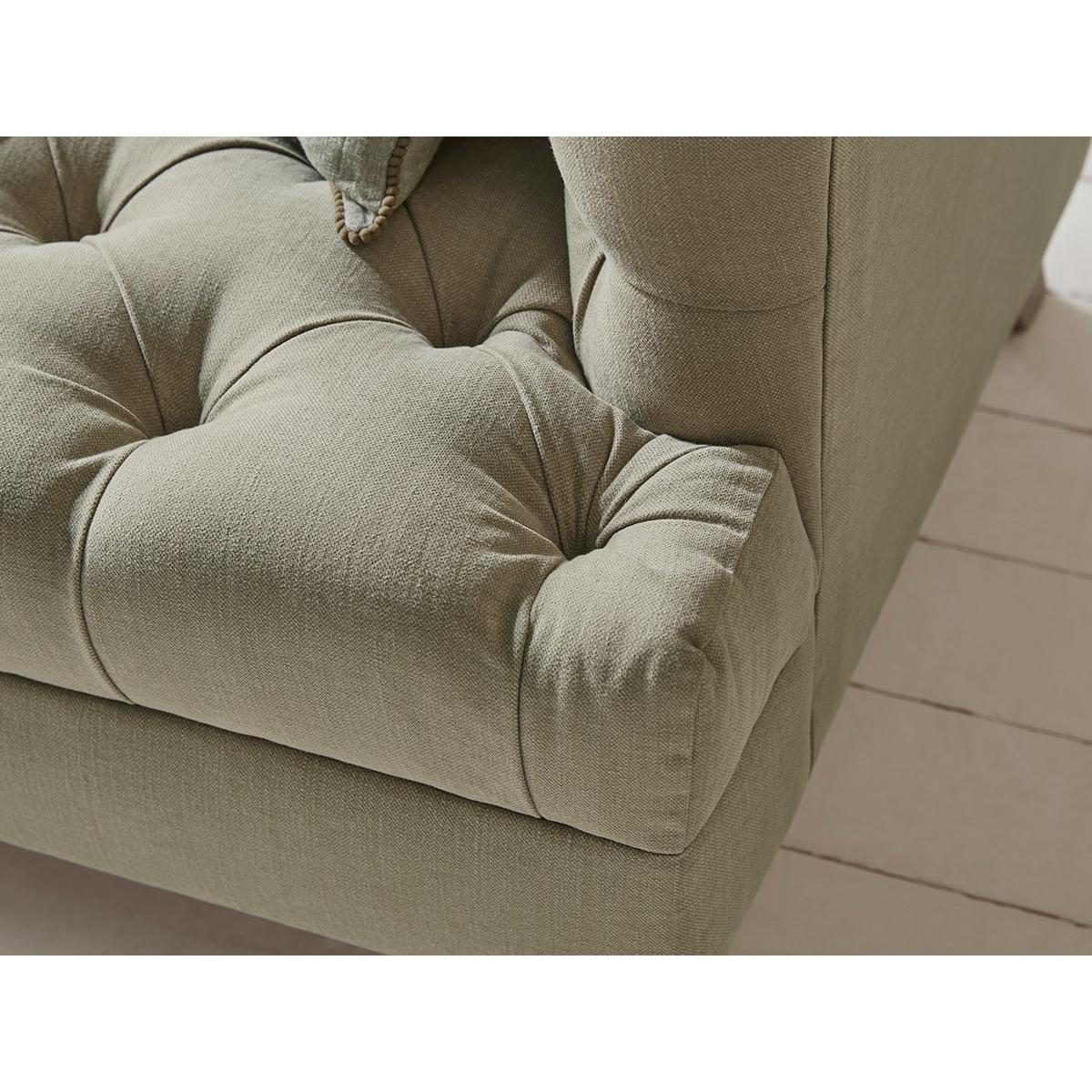 Bodo Love Seat – Pebble Blue Cotton Linen – image 4
