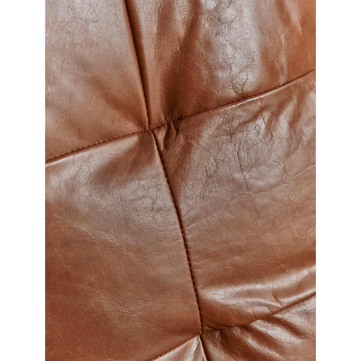 Buttoned Leather Armchair - Tan – image 2