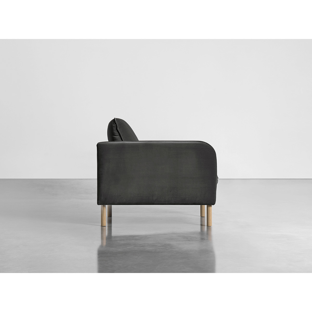 Scandi Armchair Slate Cotton Velvet – image 2