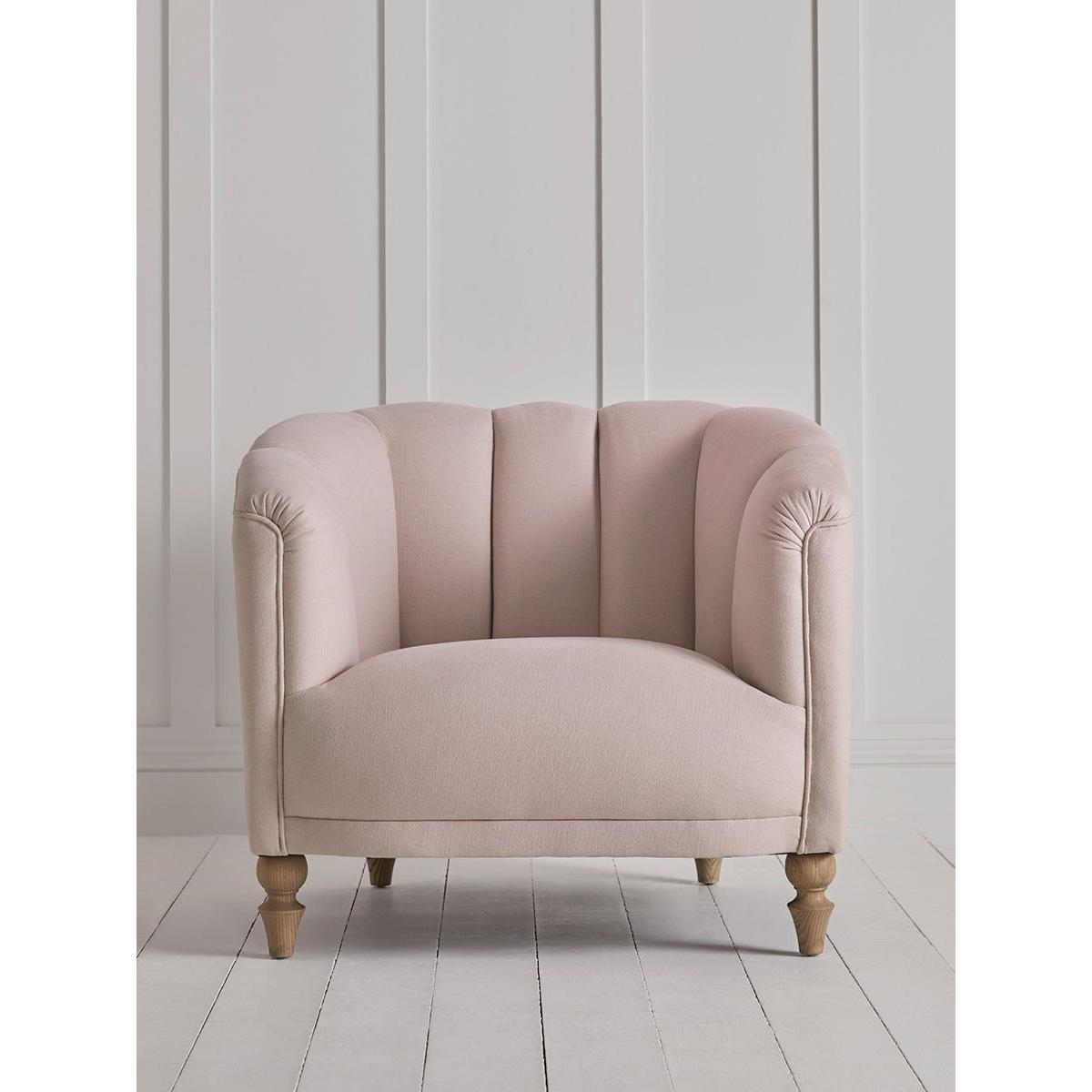 Lucille Armchair - French Blue Linen Cotton Blend – image 5