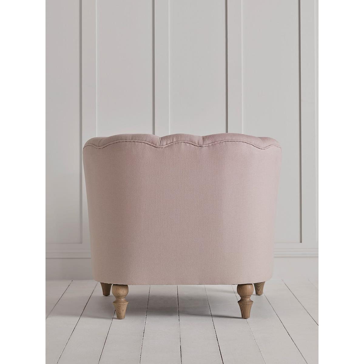 Lucille Armchair - French Blue Linen Cotton Blend – image 7