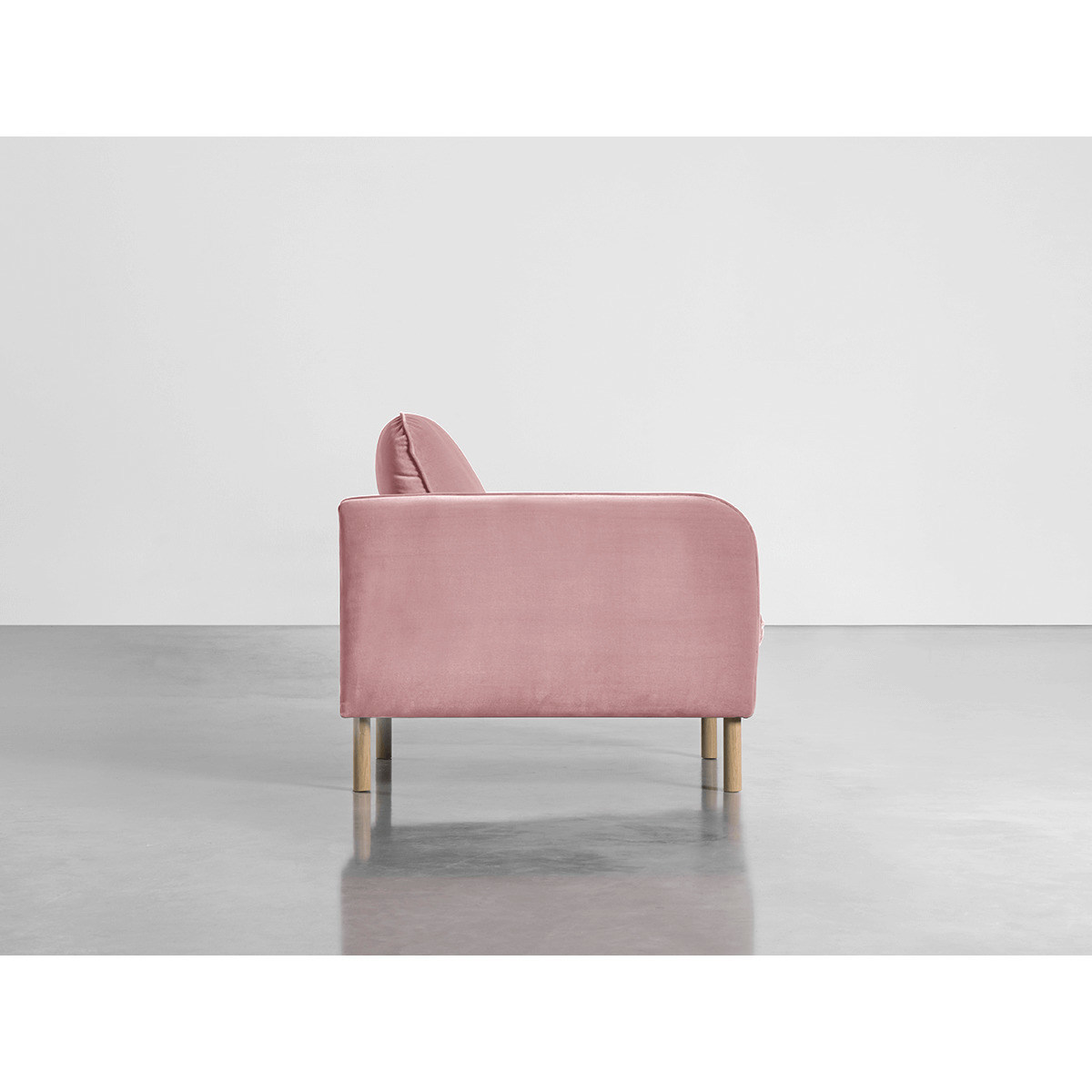 Scandi Armchair Blush Cotton Velvet – image 2