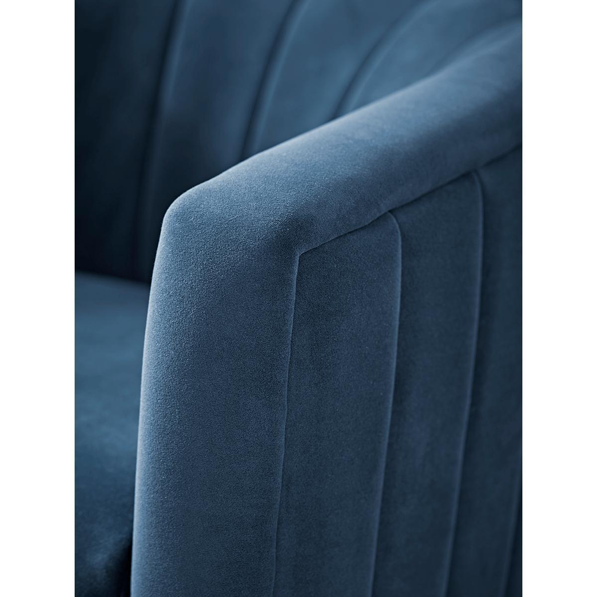 Fluted Velvet Occasional Chair - Blue – image 5