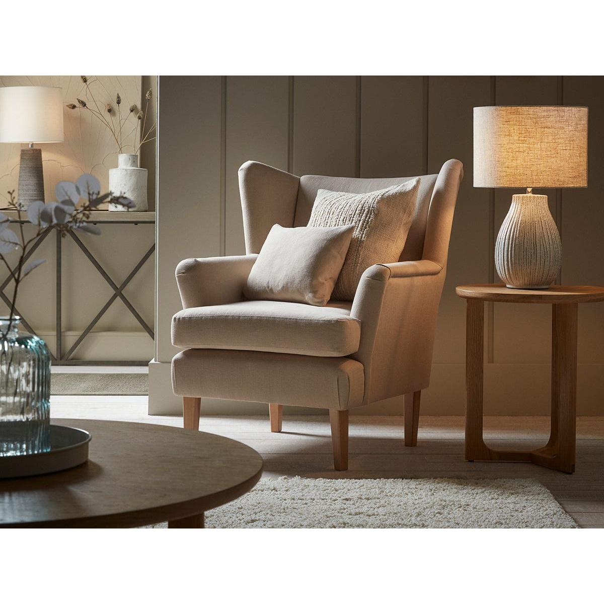 Trosa Armchair – Vintage Olive Cotton Linen – image 7