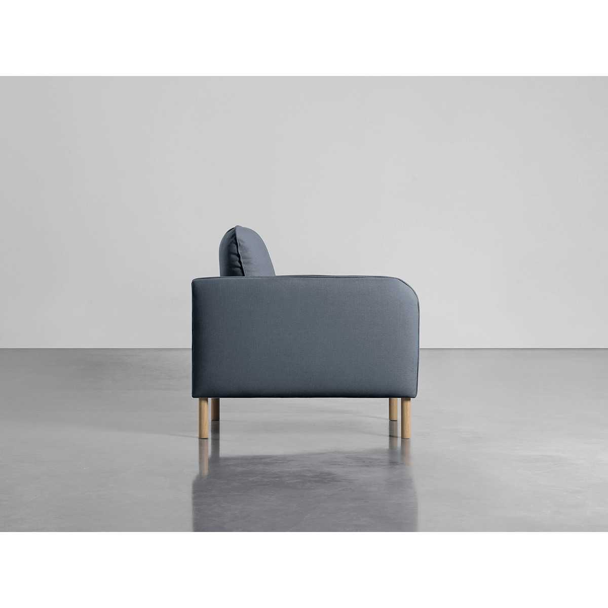 Scandi Armchair French Blue Linen Cotton Blend – image 2