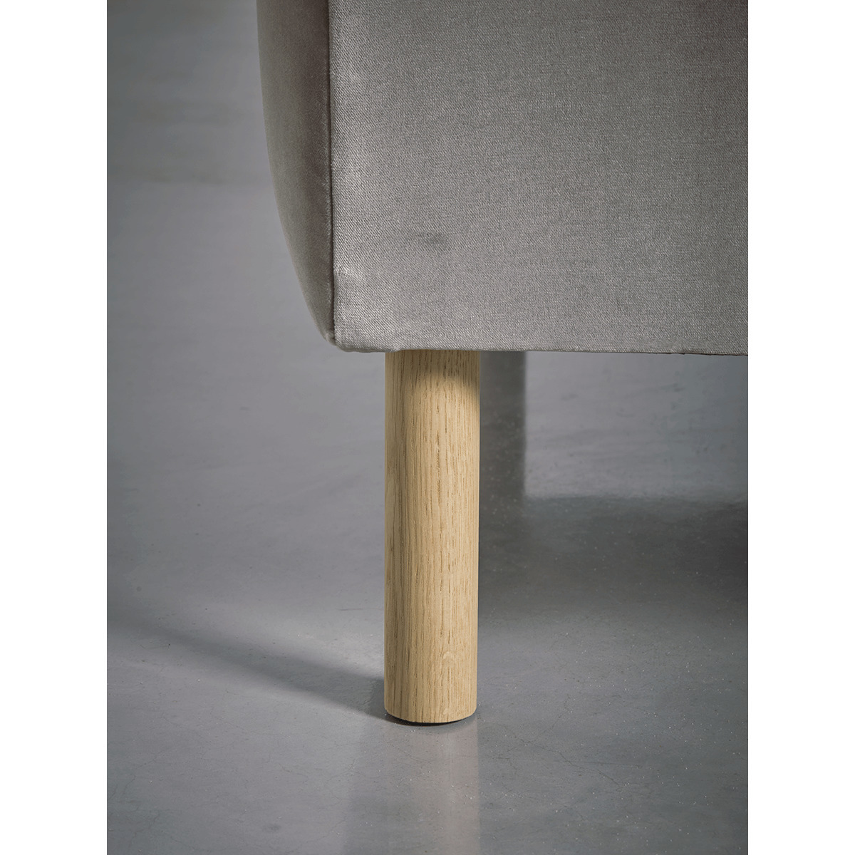Scandi Armchair Swedish Grey Cotton Velvet – image 5