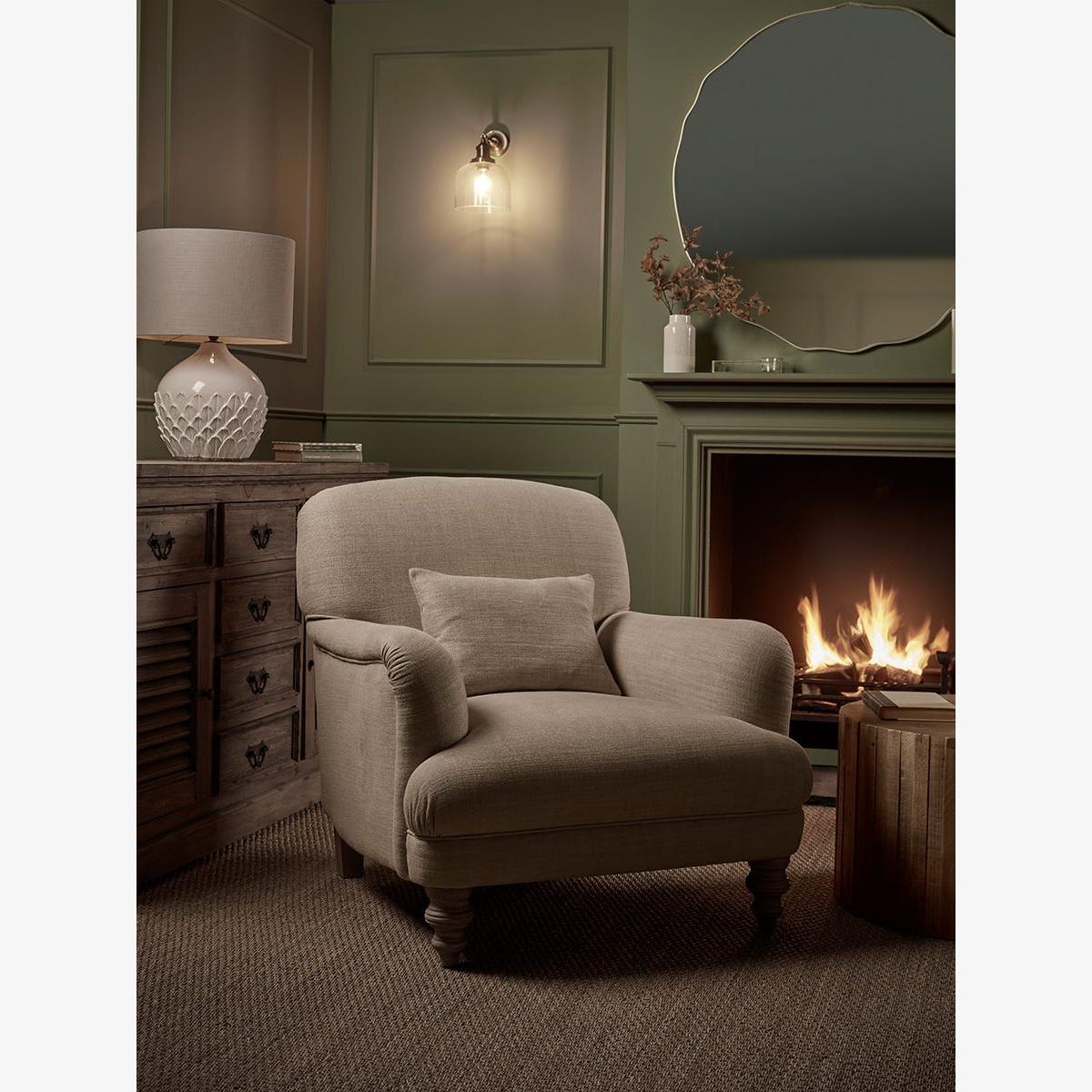Horton Armchair - Olive Luxury Linen – image 1