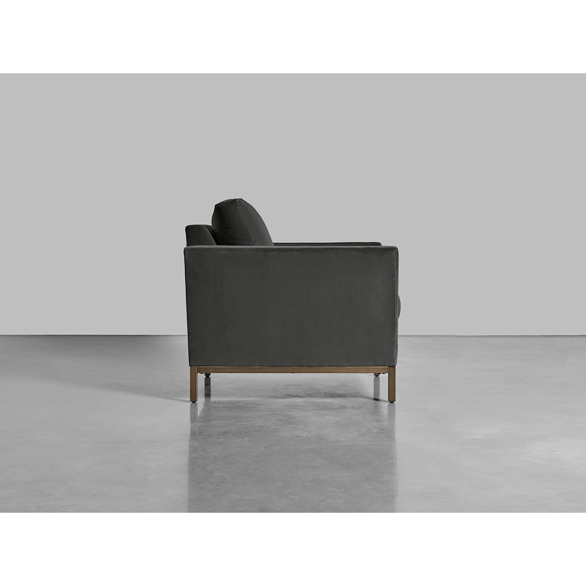 The Deco Armchair - Slate Cotton Velvet – image 2