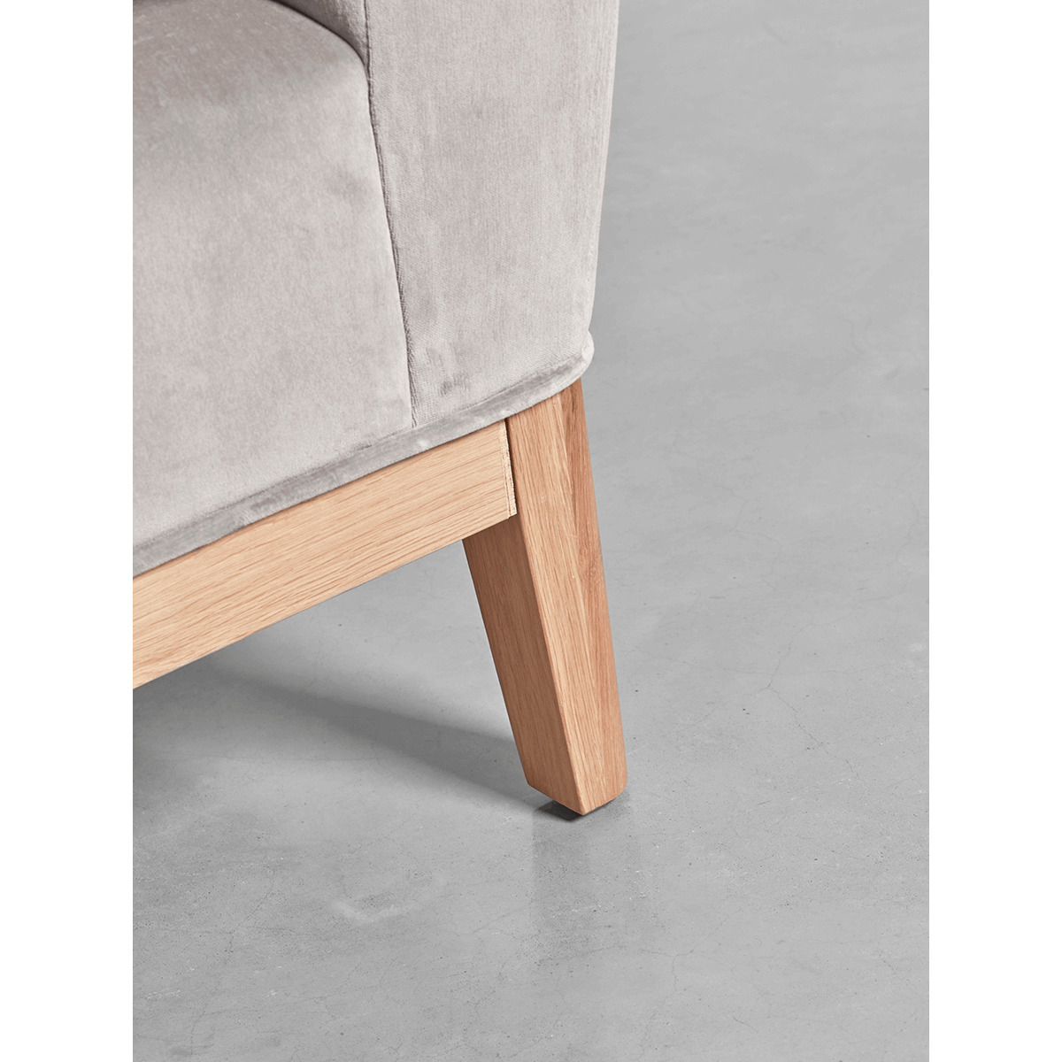 The Nordic Armchair - Swedish Grey Cotton Velvet – image 4